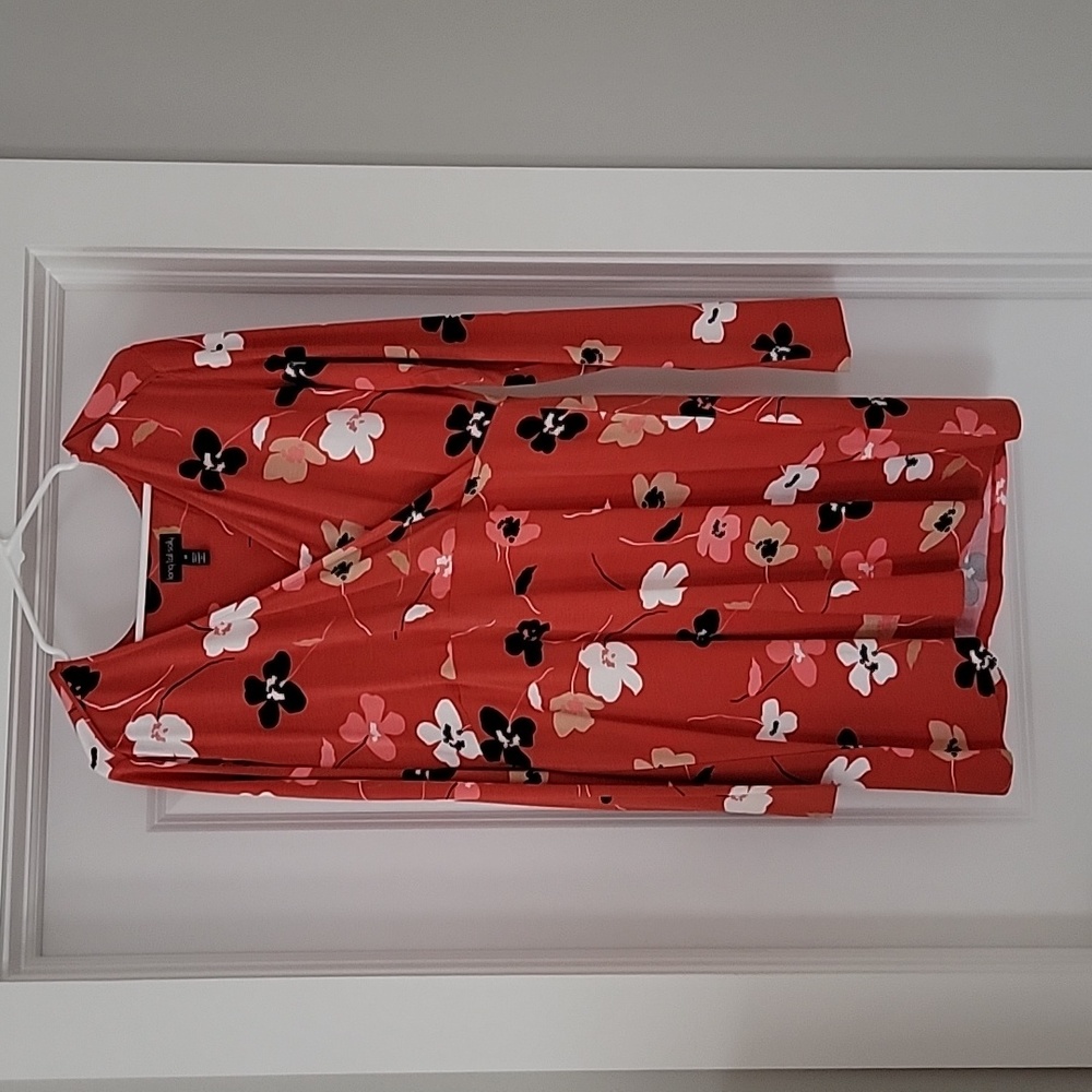 long tall sally Red Floral Wrap Tunic